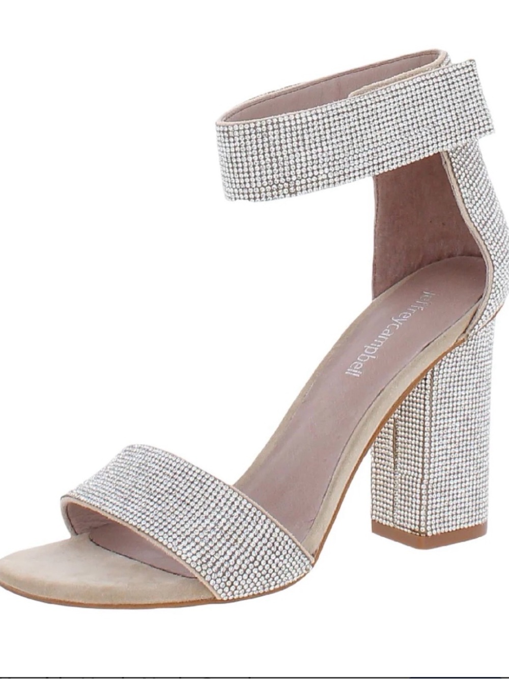 Jeffrey Campbell Kassidy rhinestone block-heel sandal